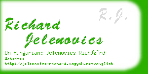 richard jelenovics business card